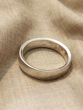 Sterling Silver 925 Classic Band Ring - Silver